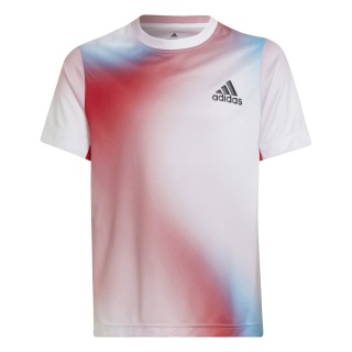 adidas Tennis-Tshirt Melbourne 2022 weiss/rot Jungen